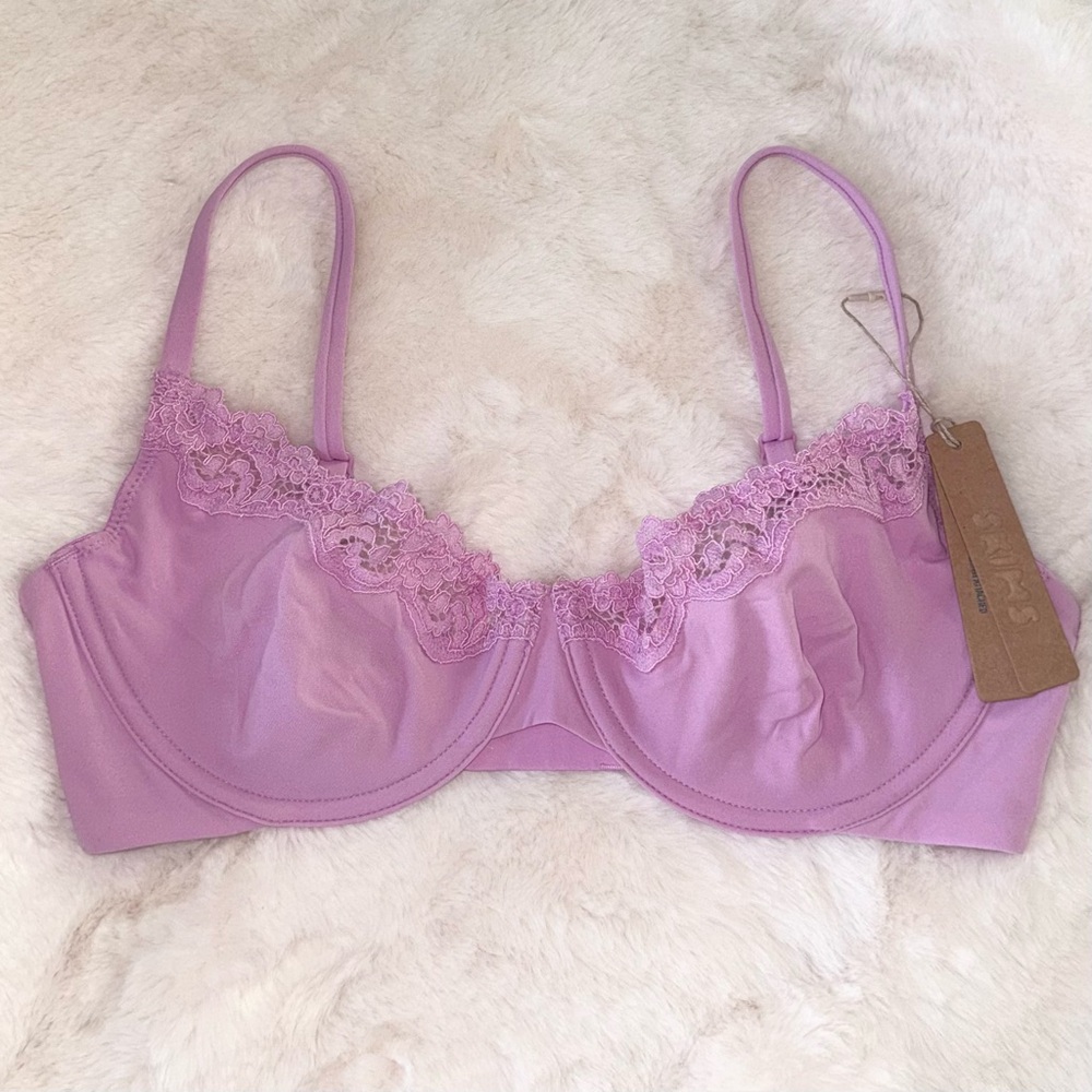 SKIMS Fits Everybody Corded Lace Bra - Petal